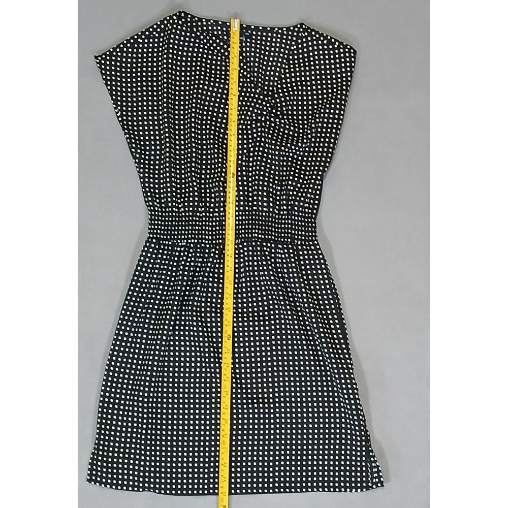 Gap‎ Womens short sleeve Black Dot Print mini dress V Neck size Small - Picture 9 of 10